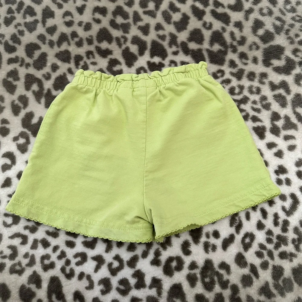 Y2K Gymboree Knit Shorts in Light Green Size Small 3 Years